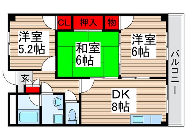 ハイツオカダの物件間取画像